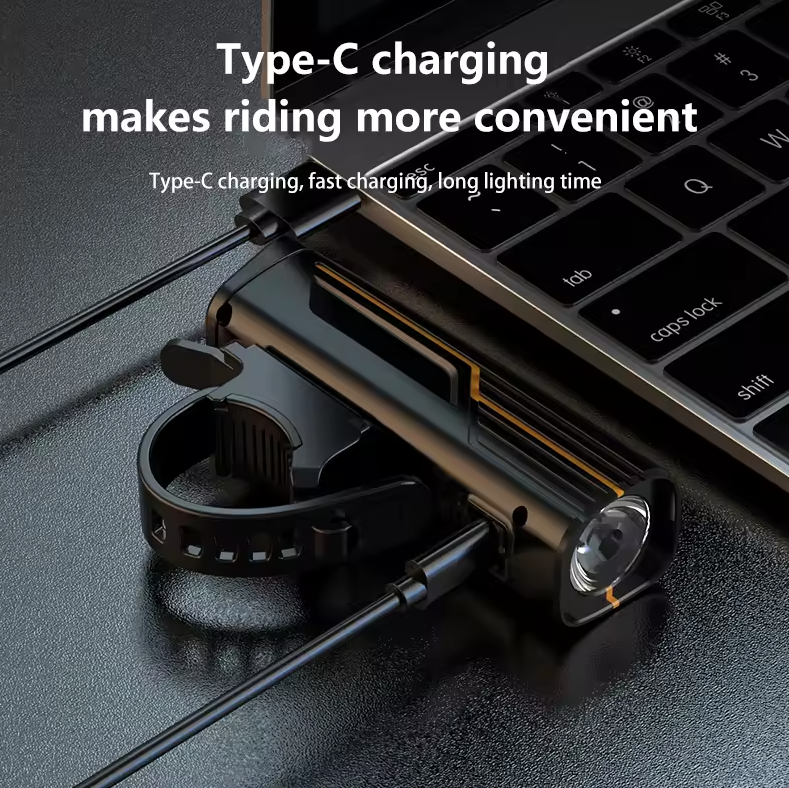 B9 Bicycle Front Light Type-C Charging Headlight MTB Road Bike Headlight for Outdoor Cycling Accessories