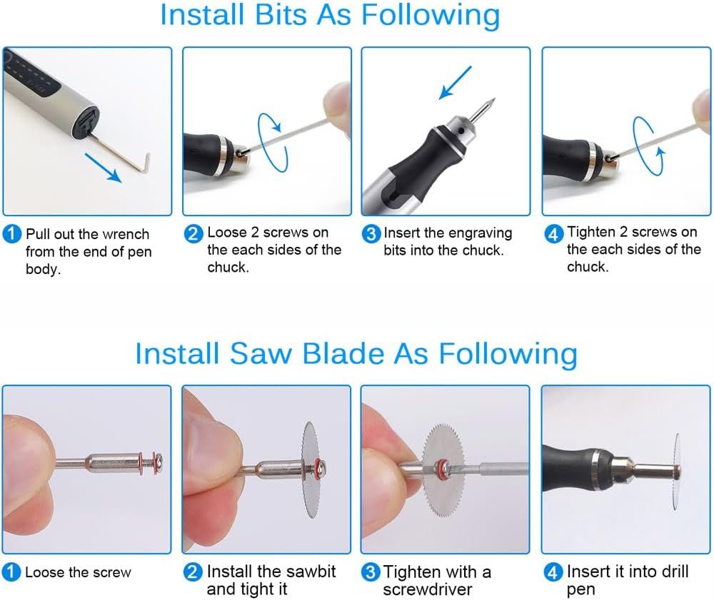 USB Rechargable Engraving Machines Pen with 35bits,Mini Electric Engraver Etching Machines Cordless Rotary Tools Engraved Jewelry Stone Metal Plastic Wood Resin Model