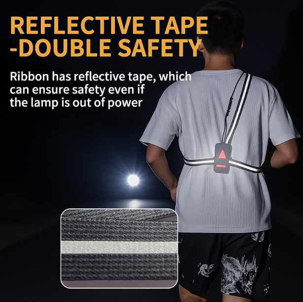 Outdoor Night Running Lights LED Chest Light Back Warning Light 90° Adjustable Beam Angle Waterproof Ultra Bright SafetyLamp 