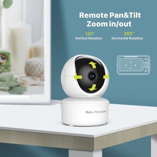 5 Inch Baby Monitor SM650 HD 720P Video Long-Lasting Battery Two-Way Audio Portable Infant Surveillance