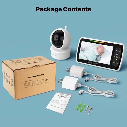 5 Inch Baby Monitor SM650 HD 720P Video Long-Lasting Battery Two-Way Audio Portable Infant Surveillance