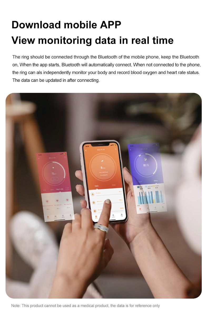 Multi-functional Smart Ring Wearable Technology with Heart Rate and Sleep Quality Tracking Stylish Accessory