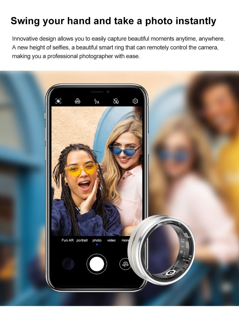 Multi-functional Smart Ring Wearable Technology with Heart Rate and Sleep Quality Tracking Stylish Accessory