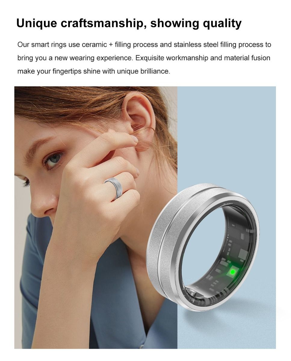 Multi-functional Smart Ring Wearable Technology with Heart Rate and Sleep Quality Tracking Stylish Accessory