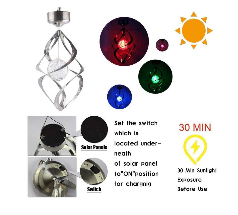 Enchanting Solar Lights Outdoor Decorations Wind Chimes LED Color Changing for Garden Parties Durable Design