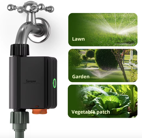 SONOFF SWV Zigbee 3.0 Smart Water Valve Automated Efficient Irrigation eWeLink Alexa Google Easy Installation