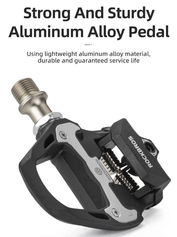 ROCKBROS SPD-SL Road Bike Pedals Ultralight Aluminium Self-locking Cycling Pedals for Enhanced Stability