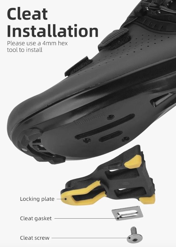 ROCKBROS SPD-SL Road Bike Pedals Ultralight Aluminium Self-locking Cycling Pedals for Enhanced Stability