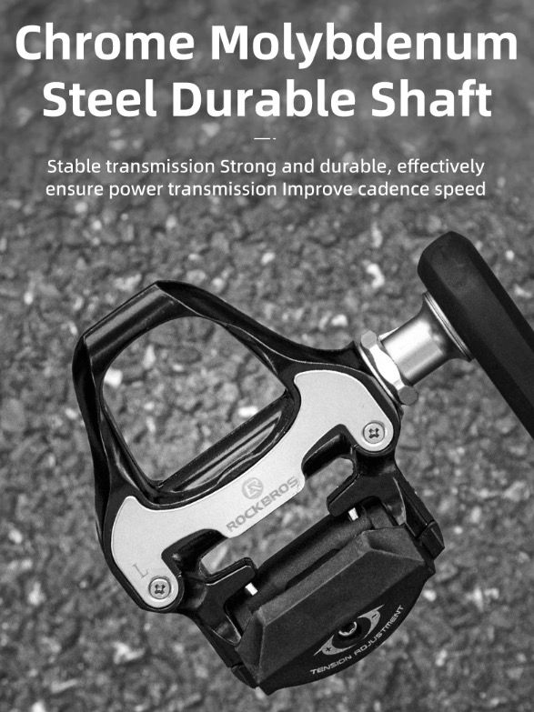ROCKBROS SPD-SL Road Bike Pedals Ultralight Aluminium Self-locking Cycling Pedals for Enhanced Stability