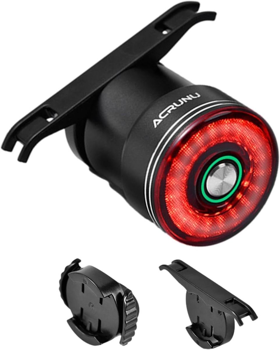 Smart Bike Tail Light Brake Induction Bicycle Tail Light Bike Seatpost Saddle Rear Light Waterproof USB Charging Cycling Taillight