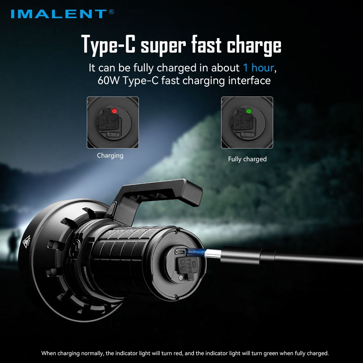 IMALENT SR16 55000 Lumen Long Beam Flash Light 1715 Meters LED Flashlight 