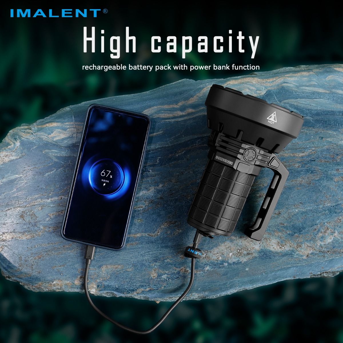 IMALENT SR16 55000 Lumen Long Beam Flash Light 1715 Meters LED Flashlight 