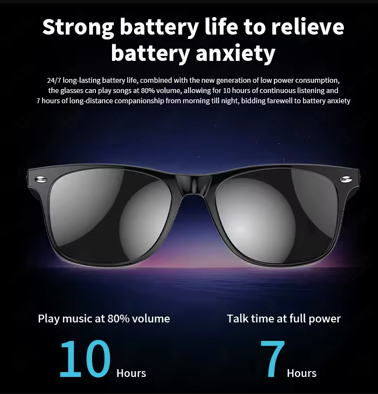 AI Smart Translate Sunglasses Bluetooth Call Noise Canceling Music Play BT Call Translate Smart Glasses