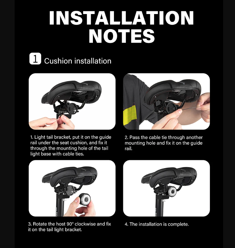 TOWILD TL03Pro LED Bicycle Rear Light Smart Brake Sensor Seven-Color Flash Durable Bike Accessory