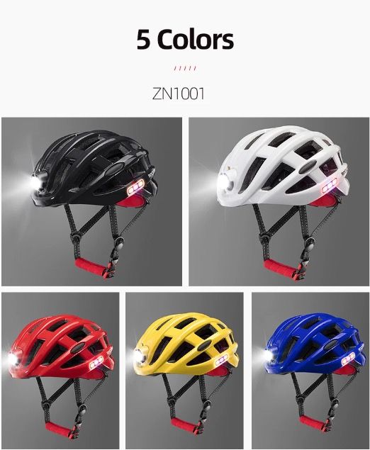 ROCKBROS Light Cycling Helmet Ultralight Helmet with Integrated Safety Lighting and USB Charging for Comfort