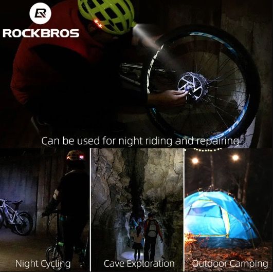 ROCKBROS Light Cycling Helmet Ultralight Helmet with Integrated Safety Lighting and USB Charging for Comfort