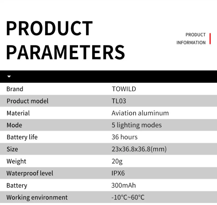 TOWILD TL03 Bicycle Smart Auto Brake Sensing Light LED Taillight Bike Accessories with Five Flash Modes