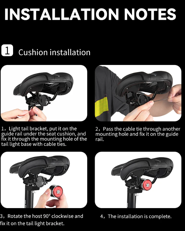 TOWILD TL05 Rear Light Smart Auto Brake Sensing IPX6 Waterproof Bicycle Safety Light with 100 Hour Battery