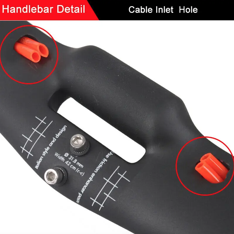 TOSEEK Full Carbon Handlebar 31.8mm Lightweight Aerodynamic Road Handlebar with Customizable Lengths