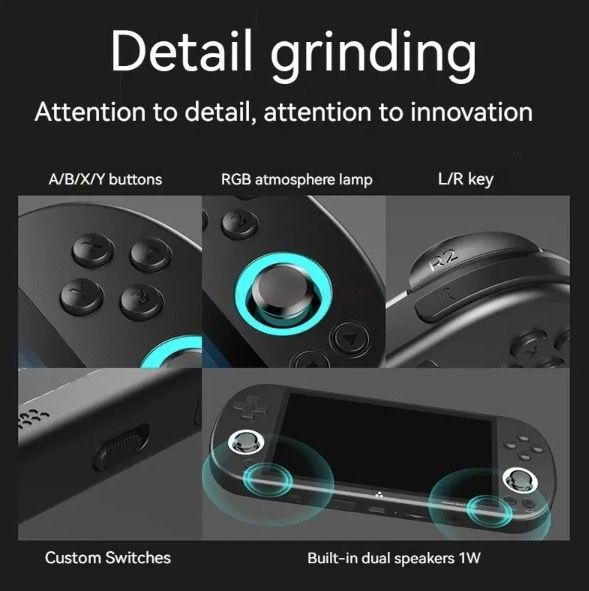 Trimui Smart Pro Vintage Handheld Game Console 4.96 Inch HD IPS Display Portable Gaming Long-Lasting Battery