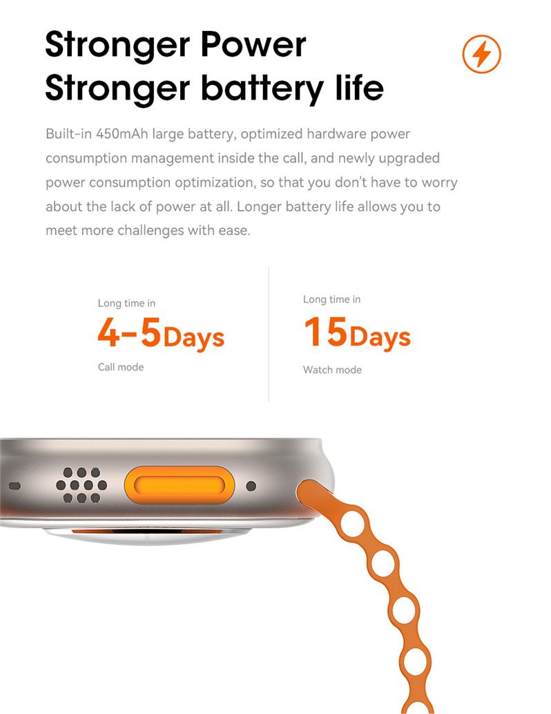 49mm Smart Watch Ultra 9 Bluetooth Call NFC Compass GPS Route Track Ip68 Smartwatch