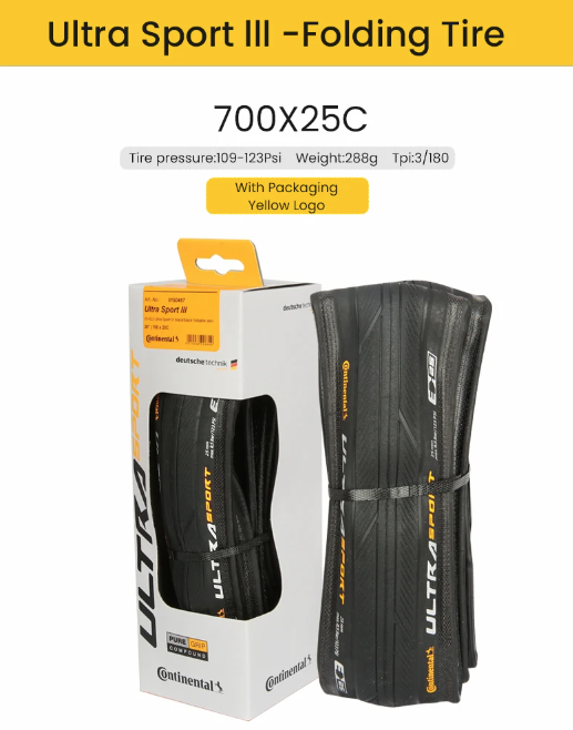 Continental ULTRA SPORT Ⅲ GRAND SPORT RACE Road Bike Tire 700x23C/25C/28C Lightweight Durable Anti-Puncture