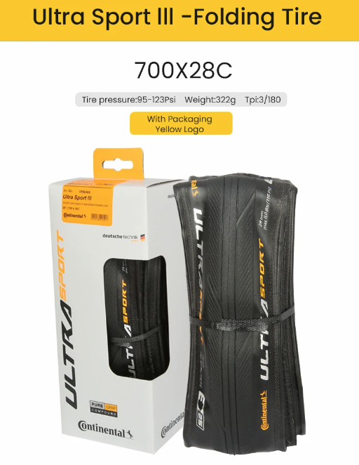 Continental ULTRA SPORT Ⅲ GRAND SPORT RACE Road Bike Tire 700x23C/25C/28C Lightweight Durable Anti-Puncture