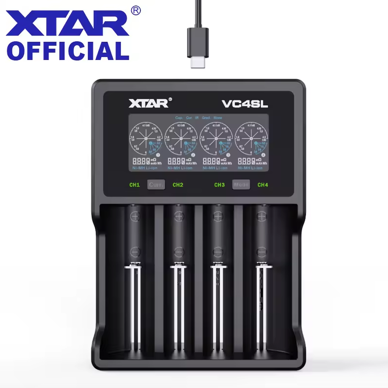 XTAR VC4SL 18650 21700 Battery Charger USB C Fast Charge Eco-Friendly Versatile Charger for Tech Accessories