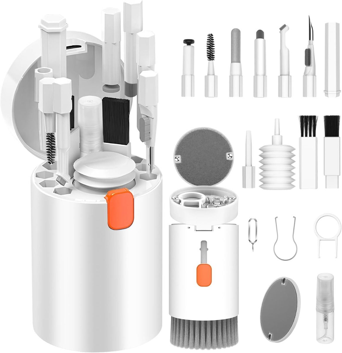 20 in 1 Multifunctional Cleaner Kit for Electronic Devices, Keyboard Cleaning Brush, Headphones Cleaner Kit for AirPods, Multi-Tool for Cleaning Laptop, Earbuds, Camera, Cellphones