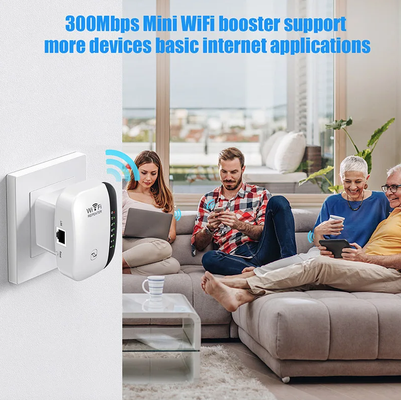 Wifi Repeater Wireless Signal Amplifier Extended Network Enhancer Home Router Through The Wall Bedroom Receive Moving