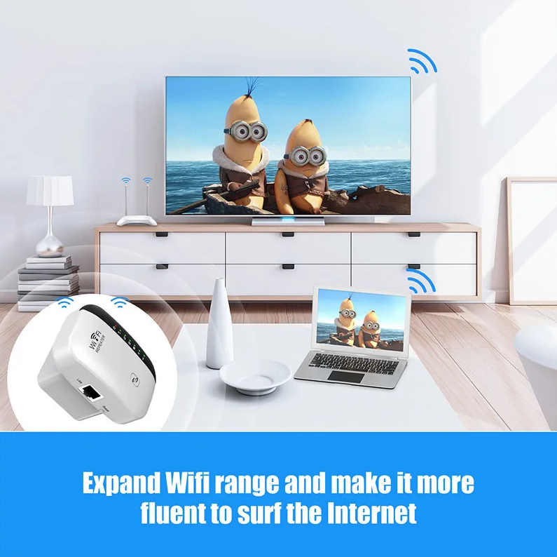 Wifi Repeater Wireless Signal Amplifier Extended Network Enhancer Home Router Through The Wall Bedroom Receive Moving