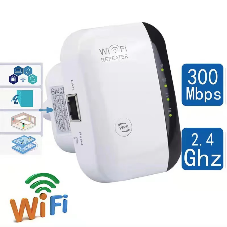 Wifi Repeater Wireless Signal Amplifier Extended Network Enhancer Home Router Through The Wall Bedroom Receive Moving