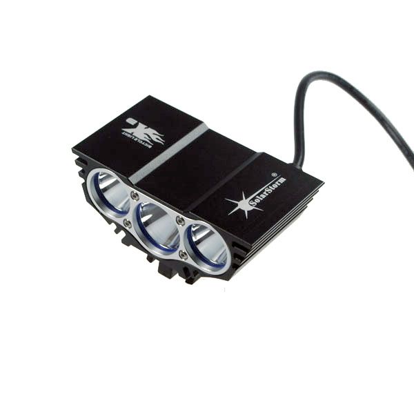Solarstorm X3 Bicycle Headlight 3000 Lumens U2 LEDs 4 Modes Durable Rechargeable for Urban Riding and Mountain Biking