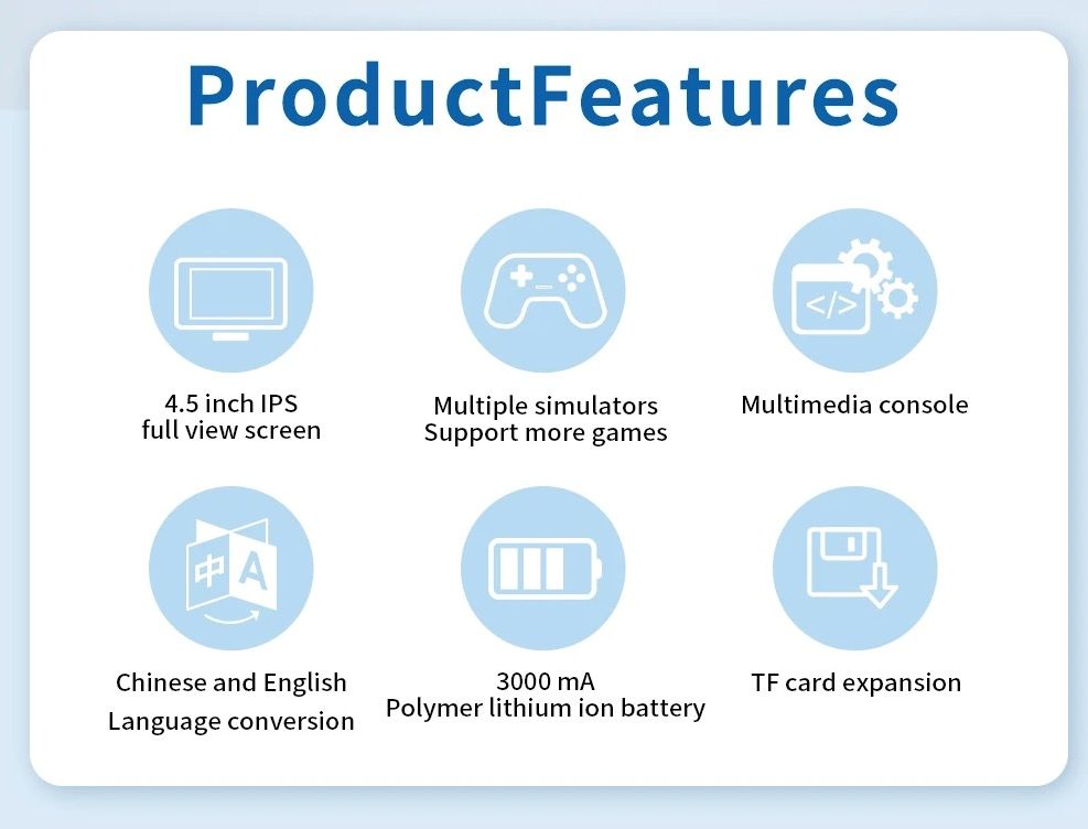 POWKIDDY X39pro Handheld Video Game Console 4.3 Inch IPS Retro Gaming with PS1 Support and HD Output