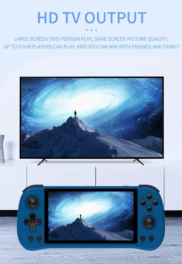 POWKIDDY X55 Handheld Game Console Retro Gaming 5.5 Inch Screen IPS Display RK3566 Processor Gaming on the Go