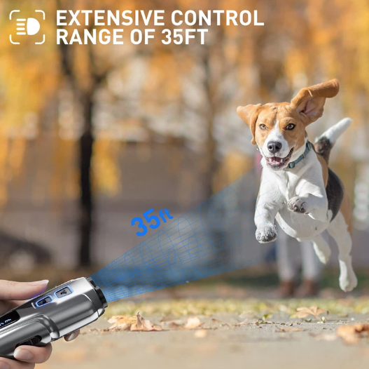 Ultrasonic Dog Repeller with LED Flashlight Portable Anti Barking Solution Humane Dog Training Device