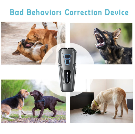 Ultrasonic Dog Repeller with LED Flashlight Portable Anti Barking Solution Humane Dog Training Device