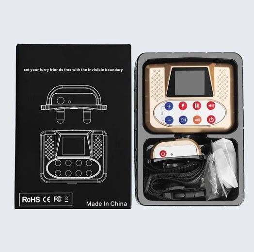 Pet Wireless Electronic Fence Smart Dog Training Device Two-in-One Ergonomic Anti-Barking Collar 2025