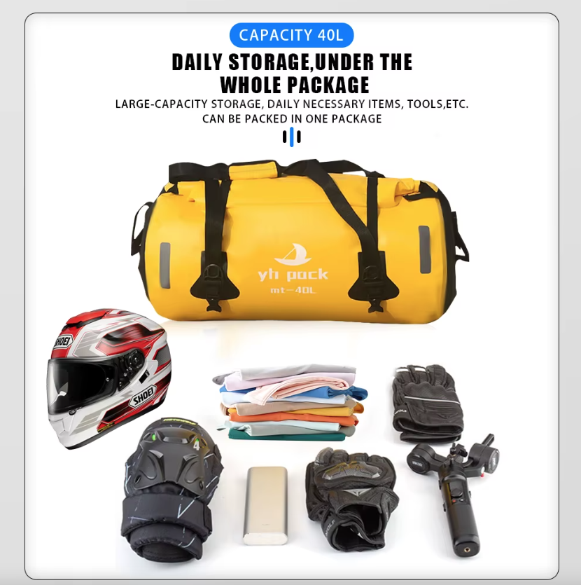 Motorcycle Bag Waterproof MTB Bike Trunk Bag Rear Travel Luggage Carrier Portable Saddle Seat Cycling Acessoriy 40L/80L