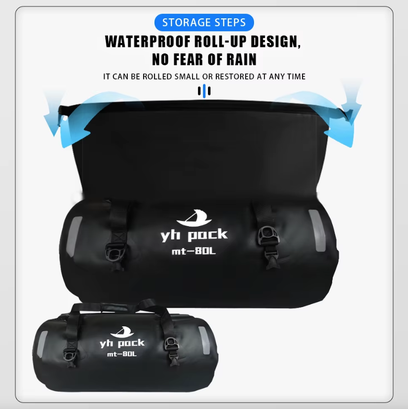 Motorcycle Bag Waterproof MTB Bike Trunk Bag Rear Travel Luggage Carrier Portable Saddle Seat Cycling Acessoriy 40L/80L