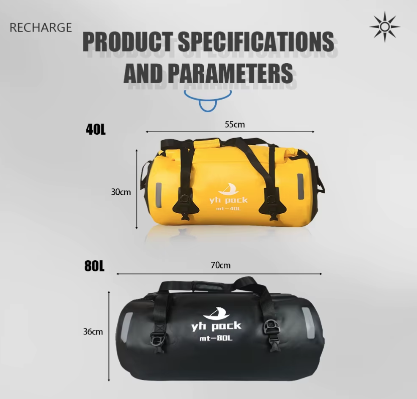 Motorcycle Bag Waterproof MTB Bike Trunk Bag Rear Travel Luggage Carrier Portable Saddle Seat Cycling Acessoriy 40L/80L